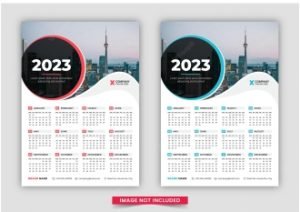 golden design and print calendar 2023